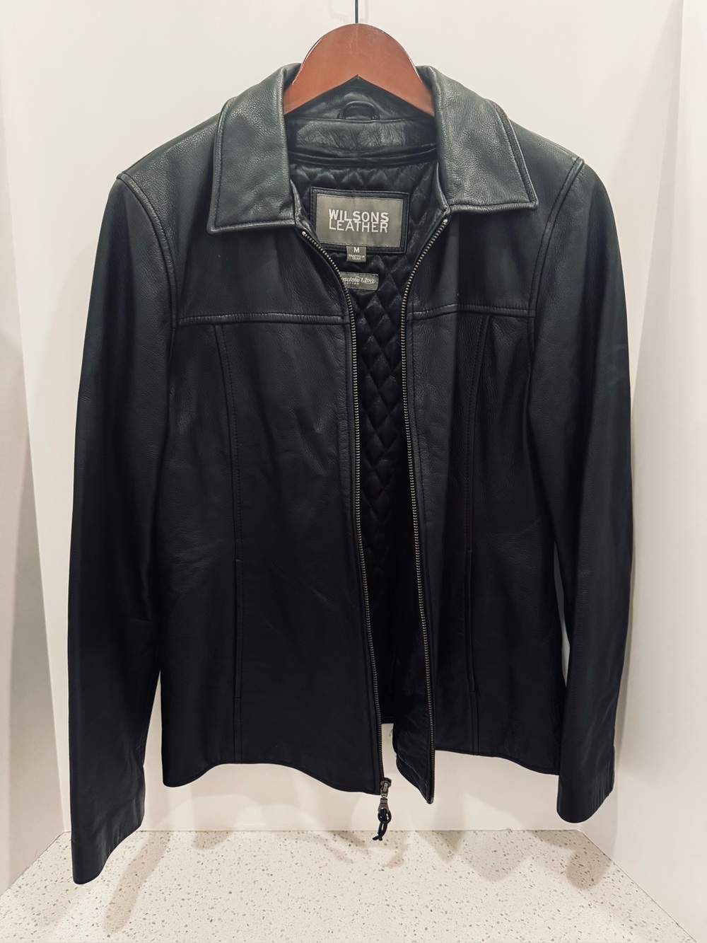 Wilsons Genuine Leather Women’s Black Leather Zip Jacket - Size M